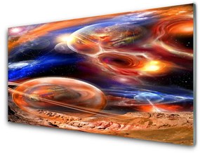 Üvegfotó világegyetem absztrakció 120x60cm