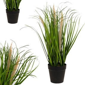 Pampas fű cserépben, Mesterséges Dekorációs Fejka Sűrű Zöld 40CM