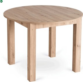 szett étkezőasztal HARRY 102-142 cm artisan tölgy és 4 szék FREDY szürke