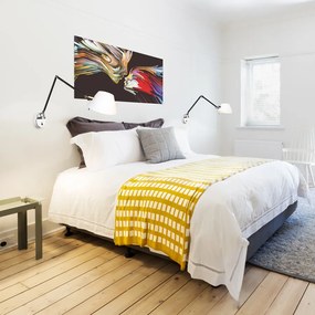 RENDL MONTANA nástěnná bílá/černá chrom 230V LED E27 11W
