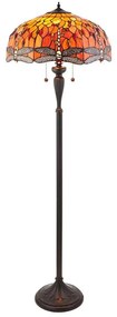Endon 64070 - Tiffany DRAGONFLY állólámpa 2xE27/60W/230V, átmérő: 50 cm