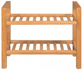tömör tölgyfa cipőtartó 2 polccal 50 x 27 x 40 cm