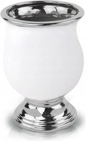 Kerámia virágtartó urna dekoratív 21 cm fehér