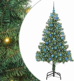 vidaXL Karácsonyfa 300 LED-del állvánnyal Zöld 180 cm PVC