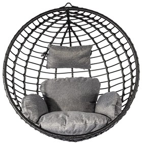 Mila fekete mesterséges rattan függőfotel - Bonami Selection
