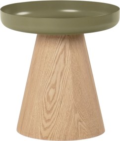 Tresel kerek nappali dohányzóasztal 40 cm - natúr / zöld