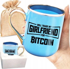 Kriptovaluta Bögre Őrület Bitcoin Print Nyomtatás Bögre Nyomtatás