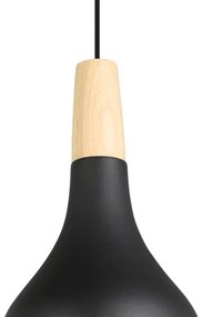 Eglo 900161 - Csillár zsinóron SABINAR 1xE27/40W/230V á. 18 cm fekete