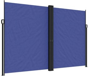 kék behúzható oldalsó napellenző 220 x 1000 cm