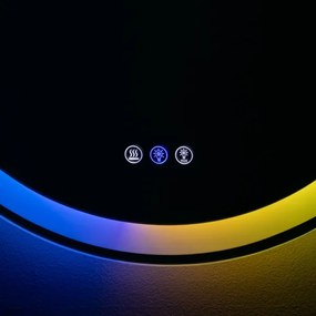 Brilagi- LED RGBW dimmelhető, beépített páramentesítő fűtéssel, háttérvilágítású tükör AVA PRO LED/18W/230V átmérő 60 cm IP44