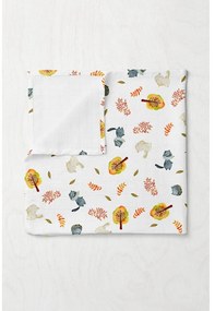 Fehér muszlin gyerek takaró 75x100 cm Forest – Mijolnir