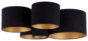 Duolla - Mennyezeti lámpa ROLLER PENTO 5xE27/60W/230V fekete/arany