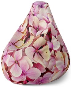 Pear babzsák rózsaszín virágok, rózsaszín