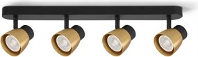 Brilagi - NUGGET spotlámpa 4xGU10/30W/230V fekete/arany