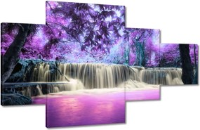 Vászonkép 130x80 Lila vízesés
