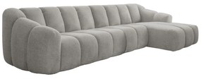 Világosszürke sarokkanapé (jobb oldali-heverő résszel) Shell – Miuform