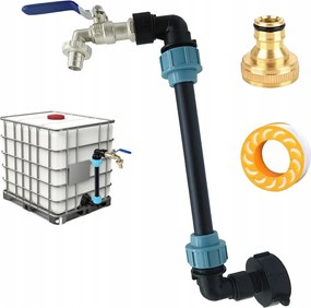 Magas Csaptelep 3/4" Ibc Tartály 1000L Esővíz Hordó Szett