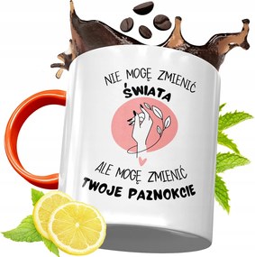 Narancssárga Bögre Kozmetikusnak Ajándék fényképes nyomattal