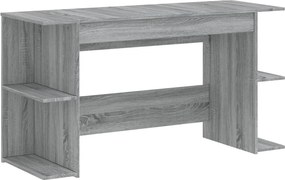 vidaXL szürke sonoma színű szerelt fa íróasztal 140x50x75 cm