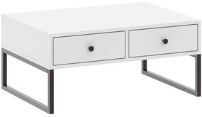 Modern Dohányzóasztal Fehér Színben. LINEA 77x60x36 cm.