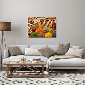 Üveg kép - Fűszerek a világ minden tájáról (70x50 cm)