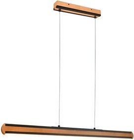 TRIO 326610232 DEACON Modern Led Függesztett Lámpa Fekete, Sötét Fa, Világos Fa LED IP20