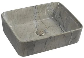 Sapho - DALMA ráültethető mosdó 47,5x37,5 cm kerámia/szürke