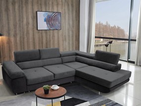 Sarok ülőgarnitúra Ascend L (szürke + fekete) (J). 1056904