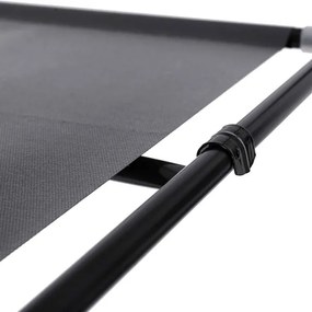 MATIS 150x175 cm tároló textilszekrény polcokkal és ruhatartó rúddal, szürke