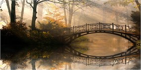 Fotó üvegkép Régi híd ősszel 140x70
