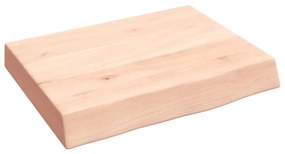kezeletlen tömör tölgyfa fali polc 40x30x(2-6) cm