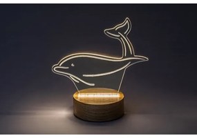 Rabalux 76002 - AKALI LED gyerek asztali lámpa LED/2W/5V 3000K delfin bükk