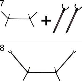 Kerti függőágy kerettel kétszemélyes hinta állvány függőágy állvány nagy erős + fedél 200cm 100kg
