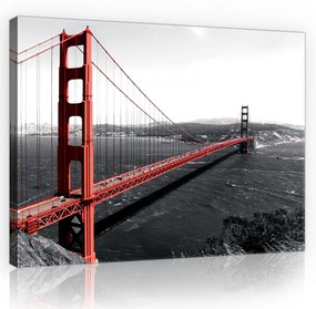 Vászonkép, Golden Gate híd 80x60 cm méretben