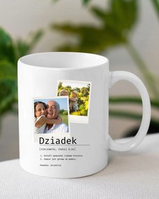 Bögre Fehér Vicces Ajándék Nagymama Napja Nagypapa Főnév Saját Fotó