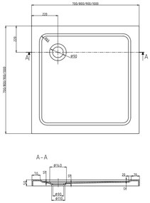 Mexen Rio, szögletes zuhanykabin tolóajtóval 80 x 80 cm, 5mm szürke üveg, króm profil + fekete zuhanytálca, 860-080-080-01-40-4070