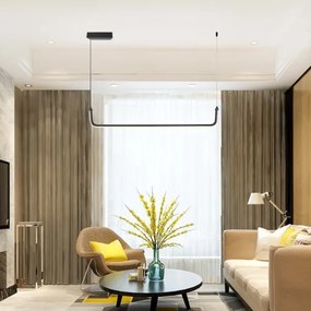 LED Csillár zsinóron LED/12W/230V 4000K 90 cm fekete