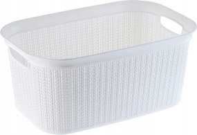 Kosár Szennyestartó Tál Medence Tál Fürdőszoba Tartály 27L Fehér