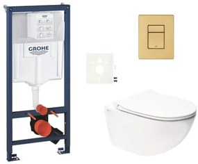 Függő WC szett világos falakhoz / falra szerelhető Swiss Aqua Technologies Infinitio SIKOGRSIN11SCGN0