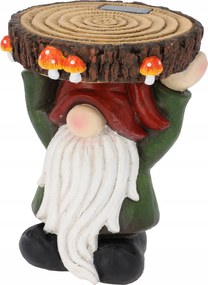 Cement Törpe Virágtartó Állvány Napelemes Világítással