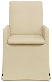 Étkező Székek 2 pcs Krém 57 x 67 x 98 cm szövet