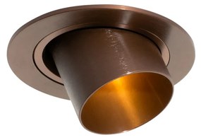 Modern beépíthető spotlámpa sötét bronz GU10 35 mm kerek dönthető - Installa