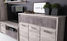 Komód 3D2S, nairobi gesztenye/onix, JESI NEW