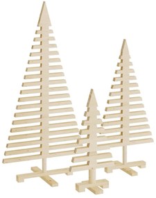 3 db tömör fenyő karácsonyfa dekorációnak