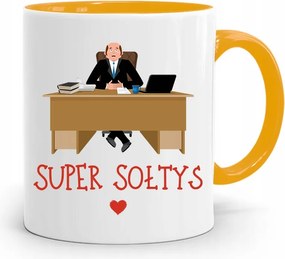 Soltésznak Sárga Szuper Soltész Bögre Ajándék fényképes nyomtatással