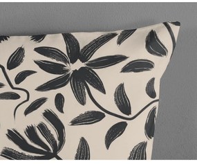 Fekete-bézs egyszemélyes-hosszabbított pamut ágyneműhuzat 140x220 cm Emilia – Good Morning