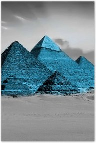 Poszterek 80x120 Kék piramisok