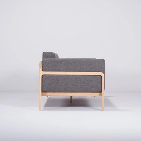 Fawn sötétszürke kanapé tölgyfából, 210 cm - Gazzda