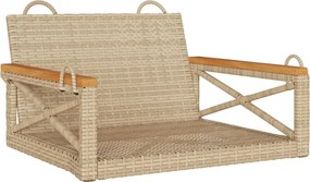 vidaXL bézs polyrattan hintapad 63 x 62 x 40 cm