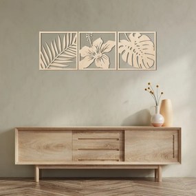 A képet levél monstera, virág hibiszkusz, pálmalevél - NARUTAL